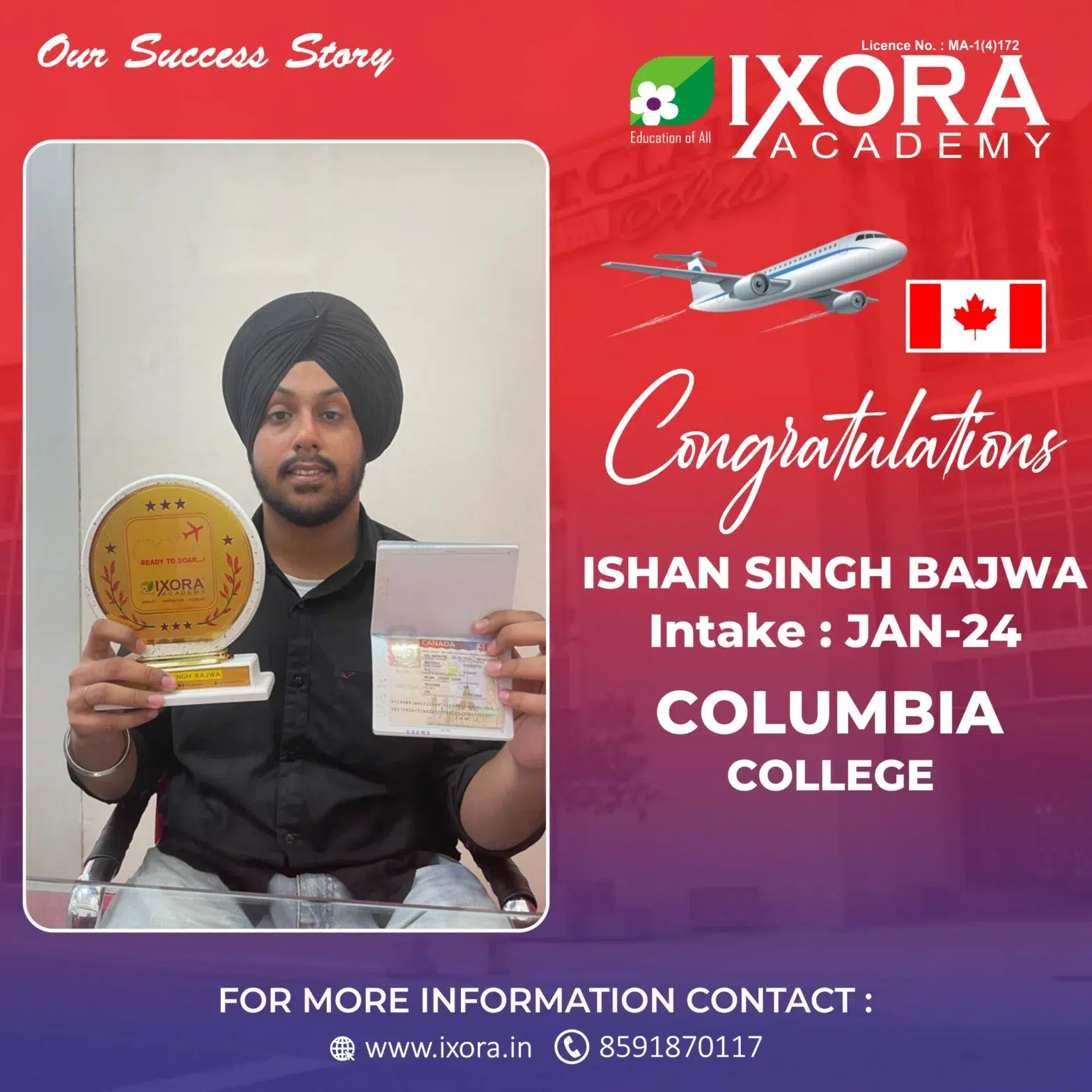ISHAN-SINGH-BAJWA.-Canada-Study-Visa_Ixora