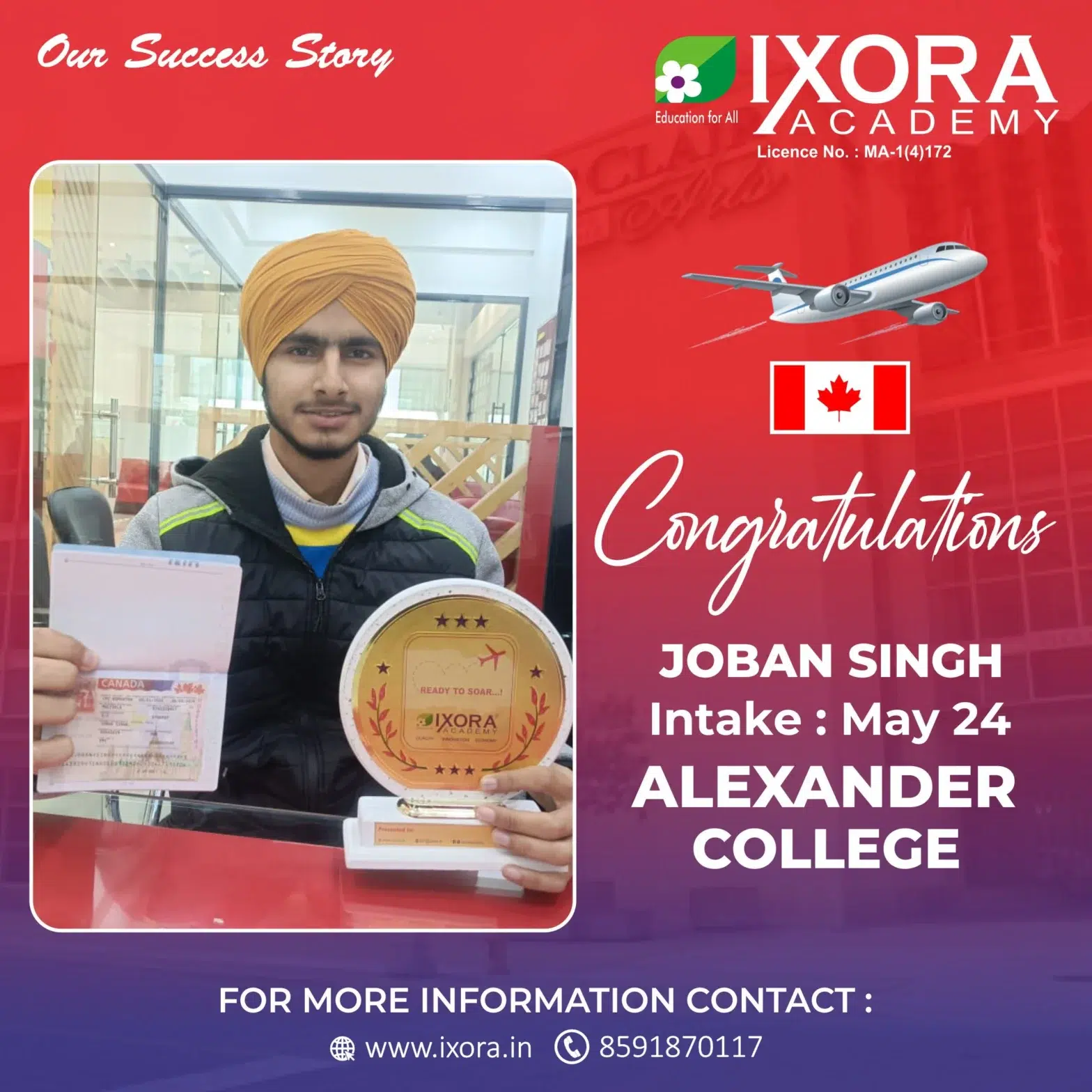 JOBAN-SINGH.-Canada-Study-Visa-Ixora