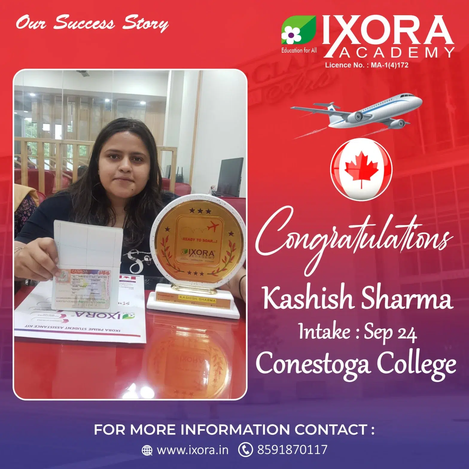 Kashish-Sharma.-Canada-study-visa-Ixora