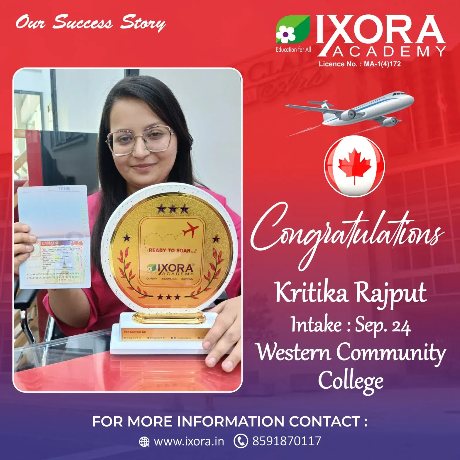 Kritika-Rajput.-Canada-study-visa-Ixora